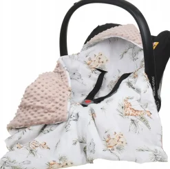 Babymam kocyk minky do fotelika nosidełka ciepły