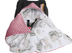 Babymam kocyk minky do fotelika nosidełka ciepły