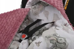 Babymam kocyk minky do fotelika nosidełka ciepły