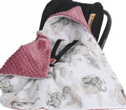 Babymam kocyk minky do fotelika nosidełka ciepły