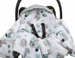 Babymam kocyk minky do fotelika nosidełka ciepły