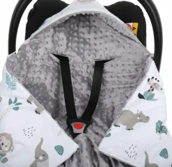 Babymam kocyk minky do fotelika nosidełka ciepły
