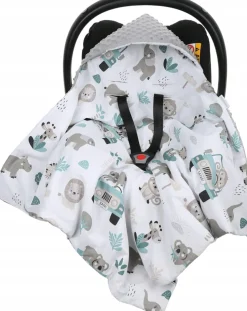 Babymam kocyk minky do fotelika nosidełka ciepły