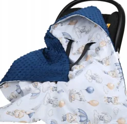 Babymam kocyk minky do fotelika nosidełka ciepły