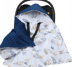 Babymam kocyk minky do fotelika nosidełka ciepły