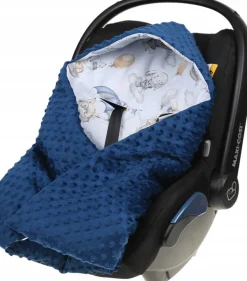 Babymam kocyk minky do fotelika nosidełka ciepły