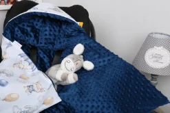 Babymam kocyk minky do fotelika nosidełka ciepły