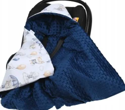 Babymam kocyk minky do fotelika nosidełka ciepły
