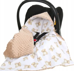 Babymam kocyk minky do fotelika nosidełka ciepły