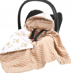 Babymam kocyk minky do fotelika nosidełka ciepły