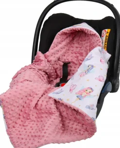 Babymam kocyk minky do fotelika nosidełka ciepły
