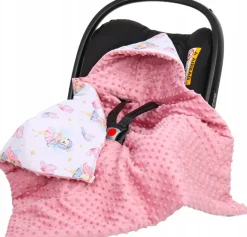 Babymam kocyk minky do fotelika nosidełka ciepły