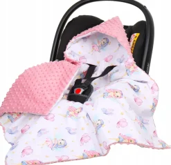 Babymam kocyk minky do fotelika nosidełka ciepły