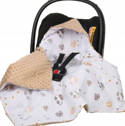 Babymam kocyk minky do fotelika nosidełka ciepły