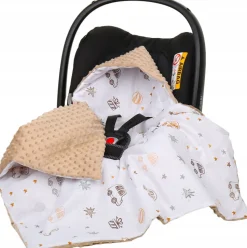 Babymam kocyk minky do fotelika nosidełka ciepły