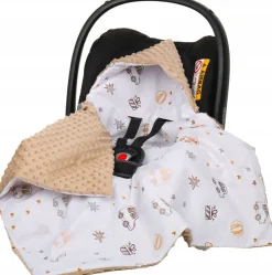 Babymam kocyk minky do fotelika nosidełka ciepły