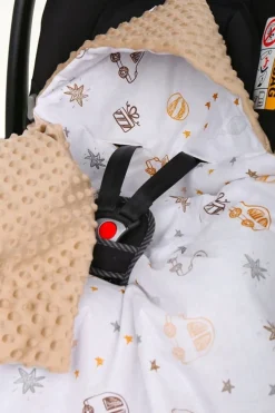 Babymam kocyk minky do fotelika nosidełka ciepły