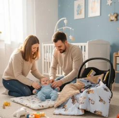Babymam kocyk minky do fotelika nosidełka ciepły