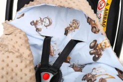 Babymam kocyk minky do fotelika nosidełka ciepły