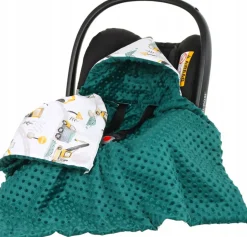Babymam kocyk minky do fotelika nosidełka ciepły