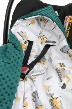 Babymam kocyk minky do fotelika nosidełka ciepły