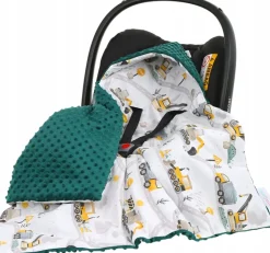 Babymam kocyk minky do fotelika nosidełka ciepły