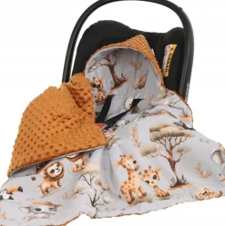 Babymam kocyk minky do fotelika nosidełka ciepły