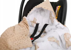 Babymam kocyk minky do fotelika nosidełka ciepły
