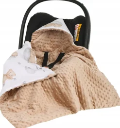Babymam kocyk minky do fotelika nosidełka ciepły
