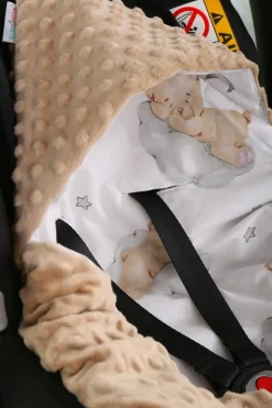 Babymam kocyk minky do fotelika nosidełka ciepły