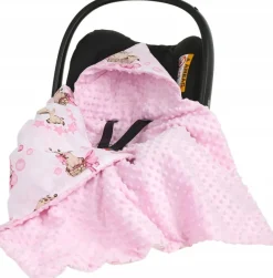 Babymam kocyk minky do fotelika nosidełka ciepły