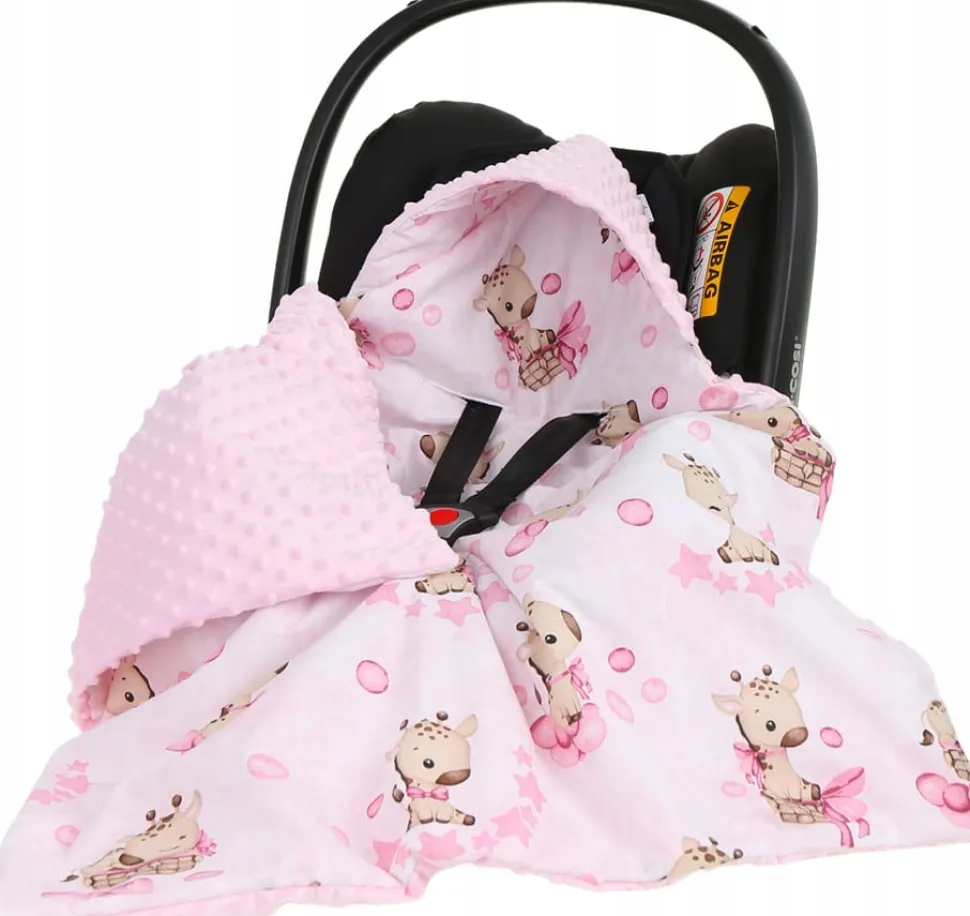 Babymam kocyk minky do fotelika nosidełka ciepły