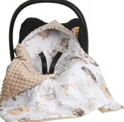 Babymam kocyk minky do fotelika nosidełka ciepły