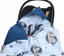 Babymam kocyk minky do fotelika nosidełka ciepły