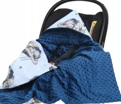 Babymam kocyk minky do fotelika nosidełka ciepły