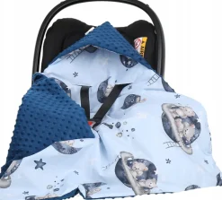 Babymam kocyk minky do fotelika nosidełka ciepły