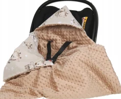 Babymam kocyk minky do fotelika nosidełka ciepły