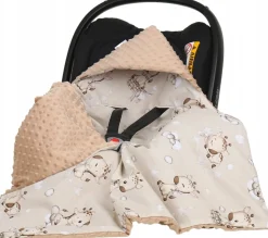 Babymam kocyk minky do fotelika nosidełka ciepły