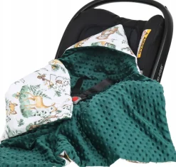 Babymam kocyk minky do fotelika nosidełka ciepły