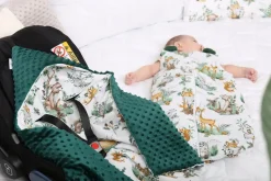 Babymam kocyk minky do fotelika nosidełka ciepły