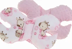 Babymam kocyk minky do wózka poduszka kołderka motylek 3w1