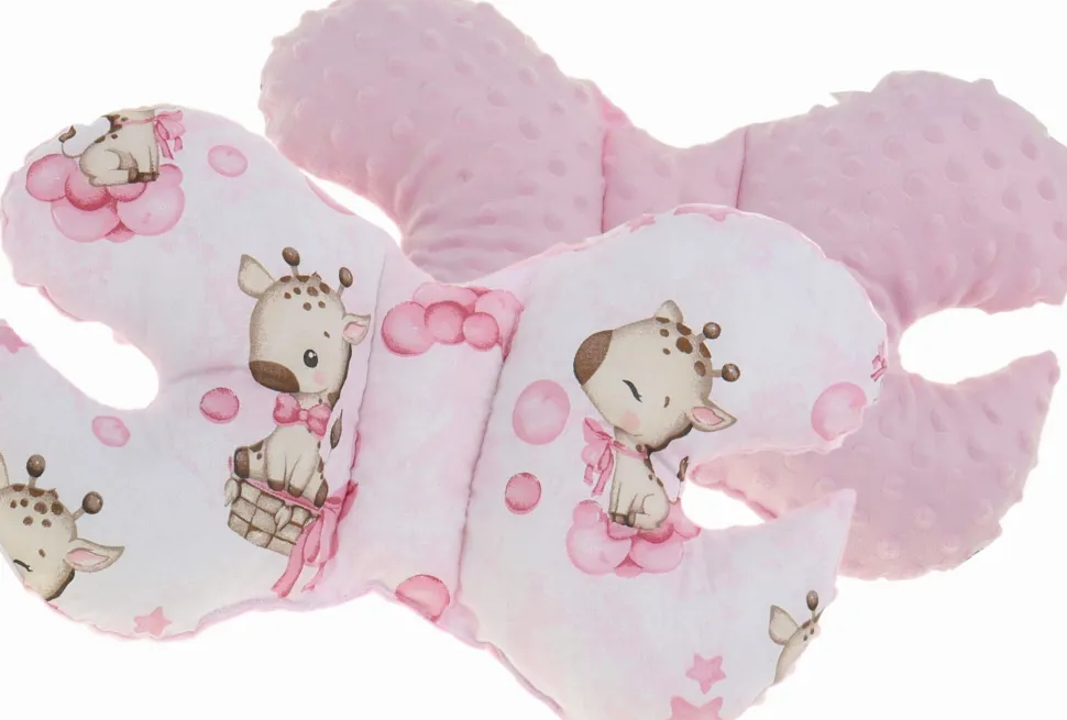 Babymam kocyk minky do wózka poduszka kołderka motylek 3w1