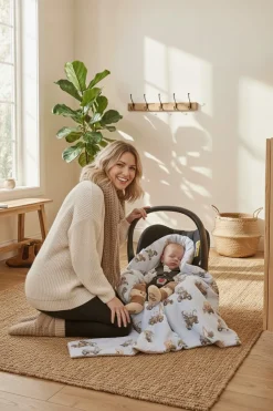 Babymam kocyk otulacz do nosidełka wózka fotelika