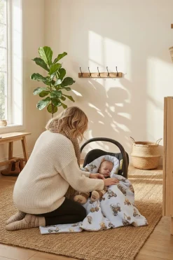 Babymam kocyk otulacz do nosidełka wózka fotelika