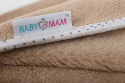 Babymam kocyk pluszowy haftowany 75x100 premium