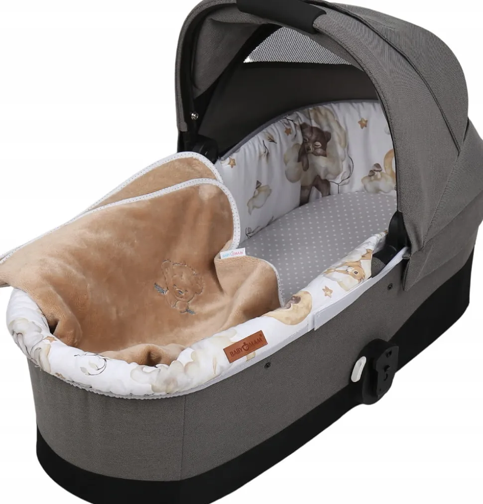 Babymam kocyk pluszowy haftowany 75x100 premium