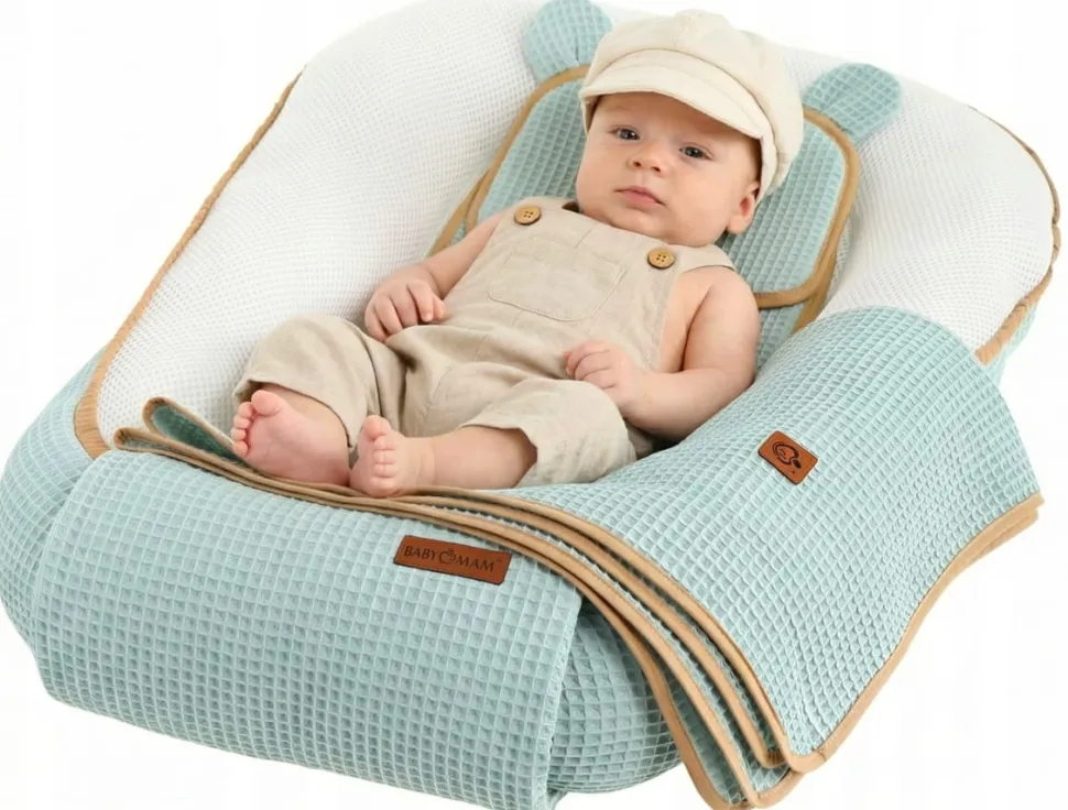 Babymam kokon niemowlęcy AIR 3D safe sleep set gniazdo kojec zestaw