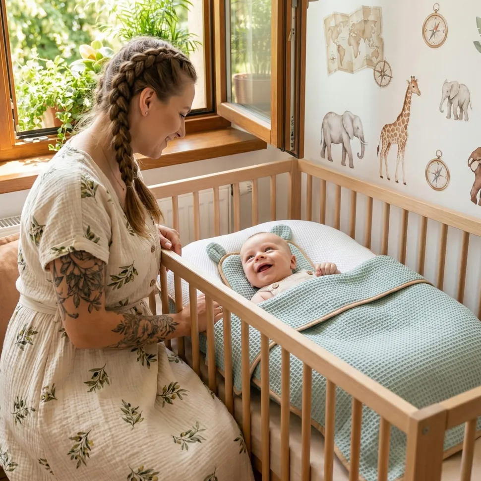 Babymam kokon niemowlęcy AIR 3D safe sleep set gniazdo kojec zestaw