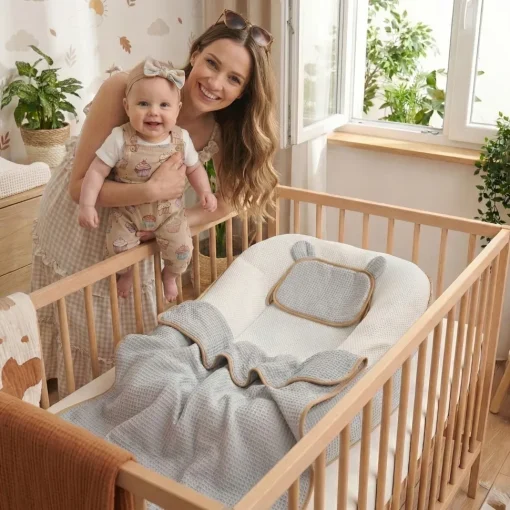 Babymam kokon niemowlęcy AIR 3D safe sleep set gniazdo kojec zestaw