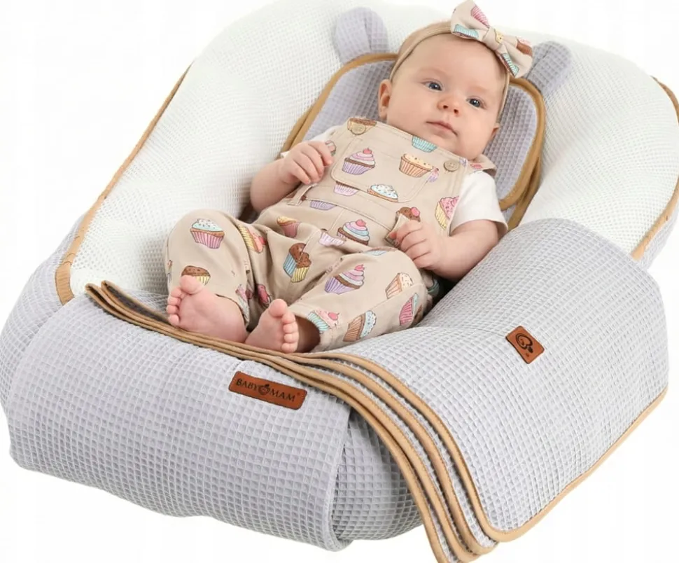 Babymam kokon niemowlęcy AIR 3D safe sleep set gniazdo kojec zestaw